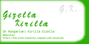 gizella kirilla business card